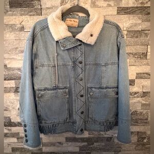 We The Free Light Blue Denim Jacket